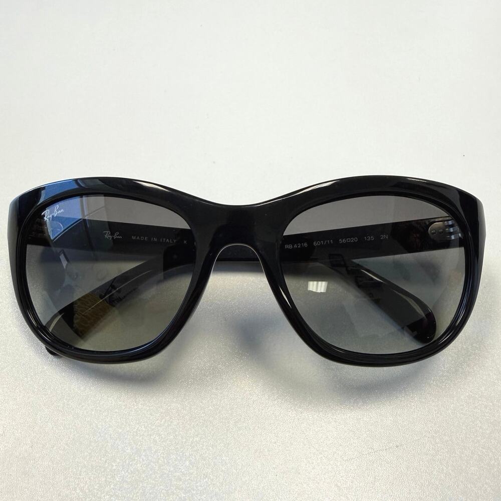 Ray-Ban RB4216601/11 Sunglasses Black Cat Eye Butterfly Frame Grey Gradient 56mm